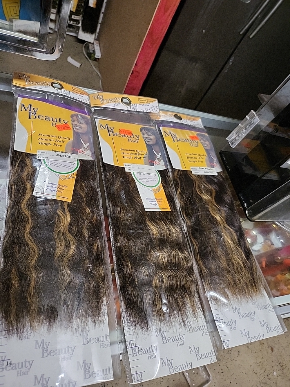 Wet And Wavy Human Hair Weave 3pk Colour 4/30 And 1 10 Inch